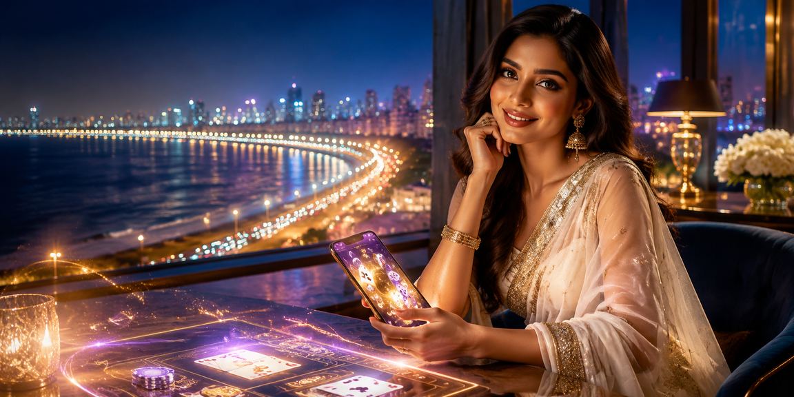 Mumbai Marine Drive at night with casino vibes